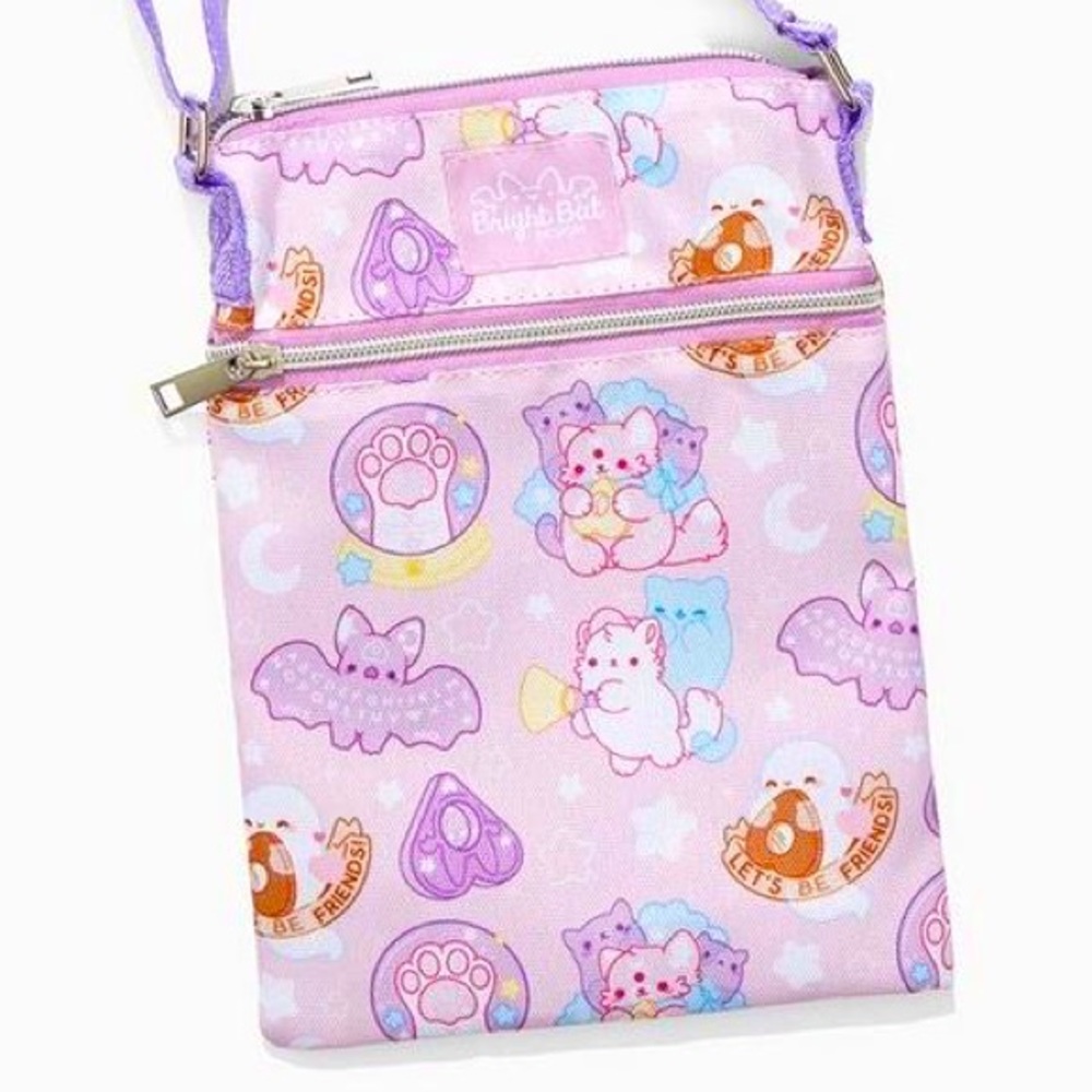 Pastel Kawaii Horror Passport Crossbody Bag By Bright Bat Design